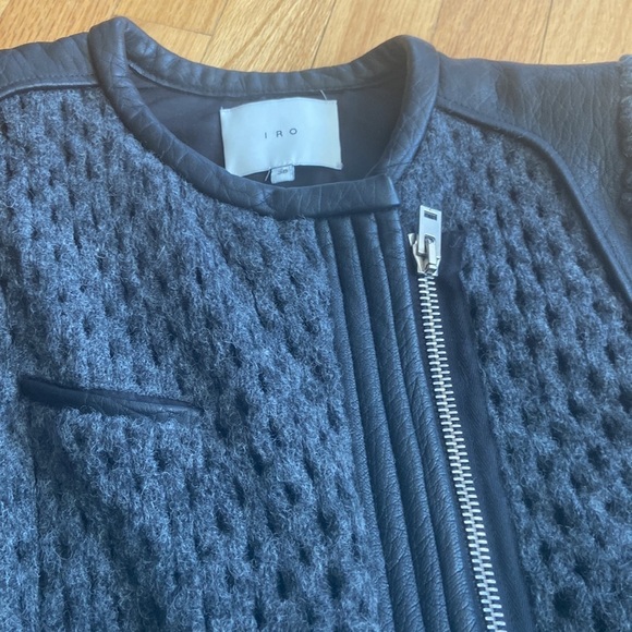 Women’s IRO jacket. Grey/black. Size 38 Size 6 - Picture 2 of 6